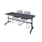 Kobe Rectangle FlipTop Table, 72" W, 29" H, Laminate Top, Gray MKFT7230GY44GY - alternate 1